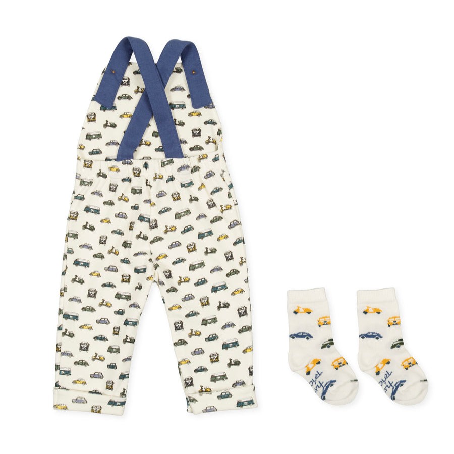 Clothes Tutto Piccolo | Tutto Piccolo 9322 Peto With Matching Socks- Ecru