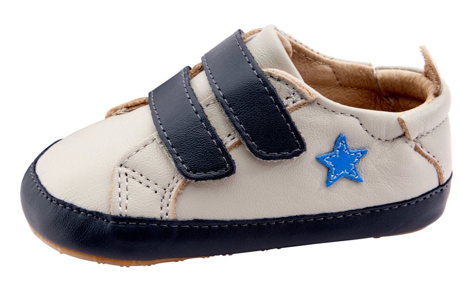 Shoes Old Soles Boy'S Casual Shoes | Old Soles Boy'S & Girl'S 0037R Star Markert Walker Sneakers - Gris/Navy/Neon Blue