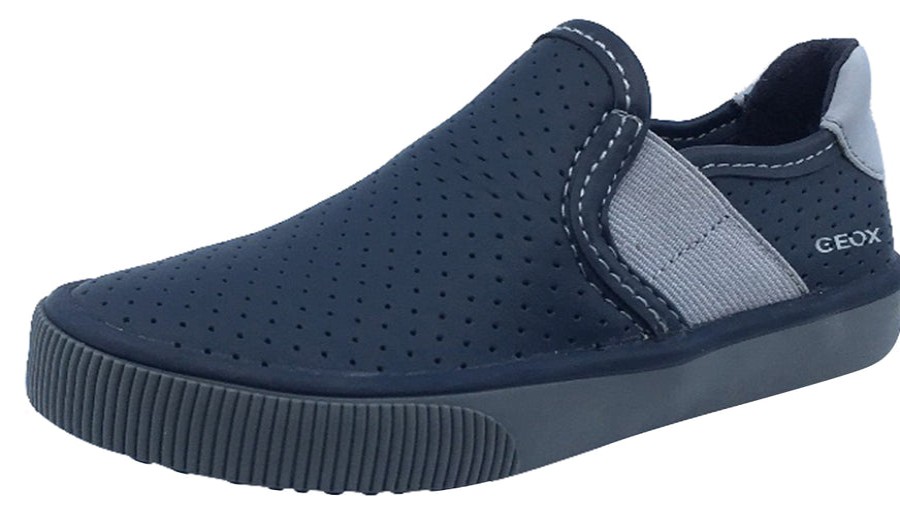 Shoes GEOX Boy'S Casual Shoes | Geox Boy'S Kilwi Slip-On Sneaker Tennis Shoes, Navy/Grey