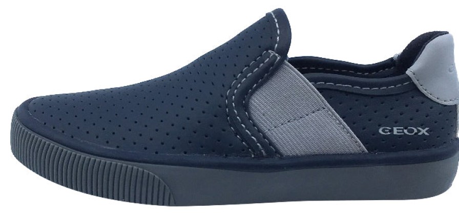 Shoes GEOX Boy'S Casual Shoes | Geox Boy'S Kilwi Slip-On Sneaker Tennis Shoes, Navy/Grey