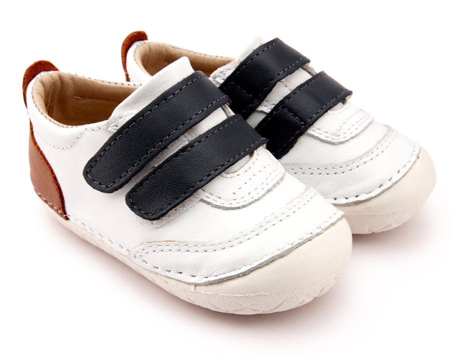 Shoes Old Soles Boy'S Casual Shoes | Old Soles Boy'S 4075 Farlap Shoes - Snow/Navy/Tan