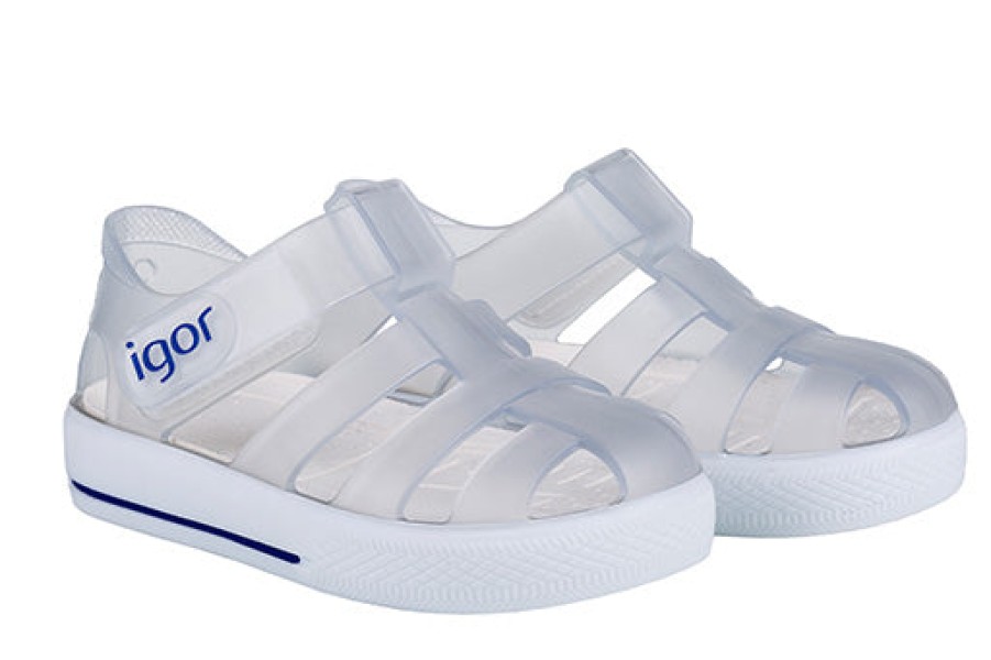 Shoes Igor Girl'S Sandals | Igor S10171 Girl'S And Boy'S Star Clear Sandal