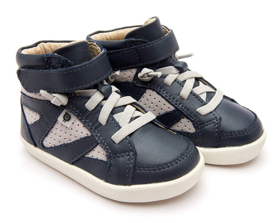 Shoes Old Soles Girl'S Casual Shoes | Old Soles Girl'S & Boy'S New Leader Sneakers - Navy/Grey Suede