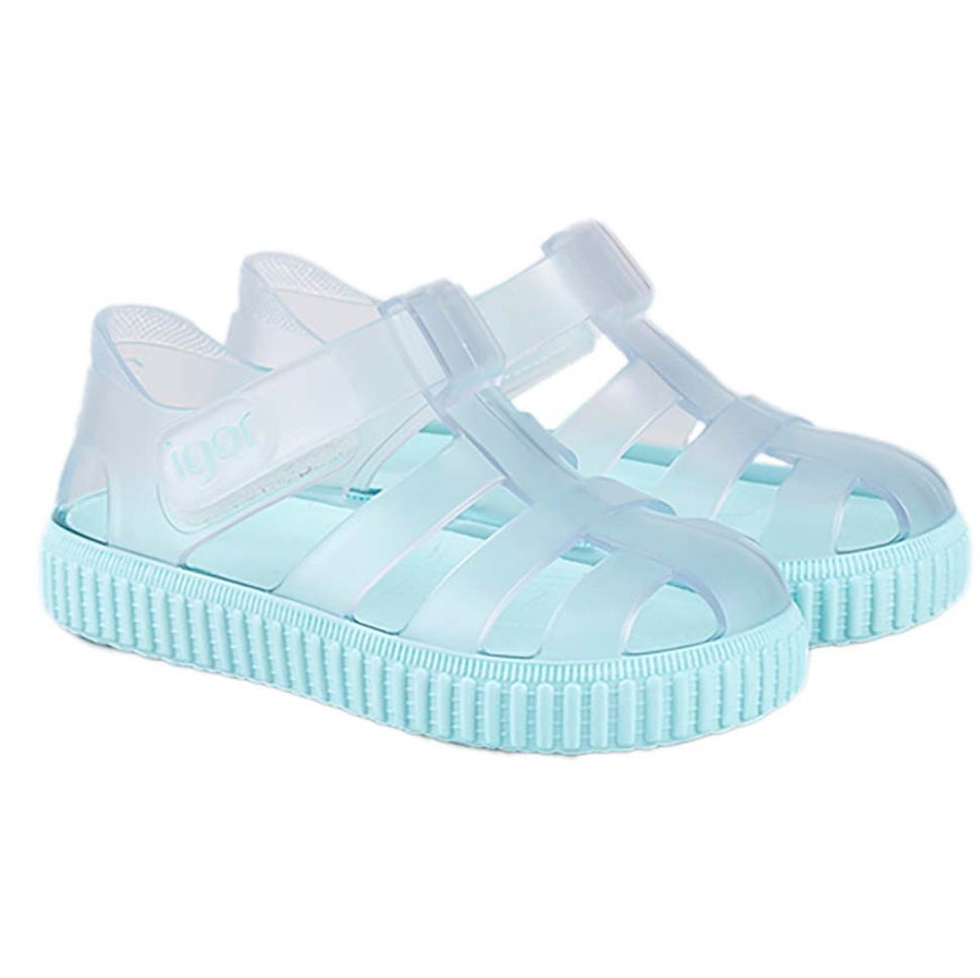 Shoes Igor Boy'S Sandals | Igor Boy'S And Girl'S Nico Cristal Sandal - Clear/Aguamarina