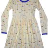 Clothes Moromini | Moromini 939 Croquet Long Sleeve Twirly Dress