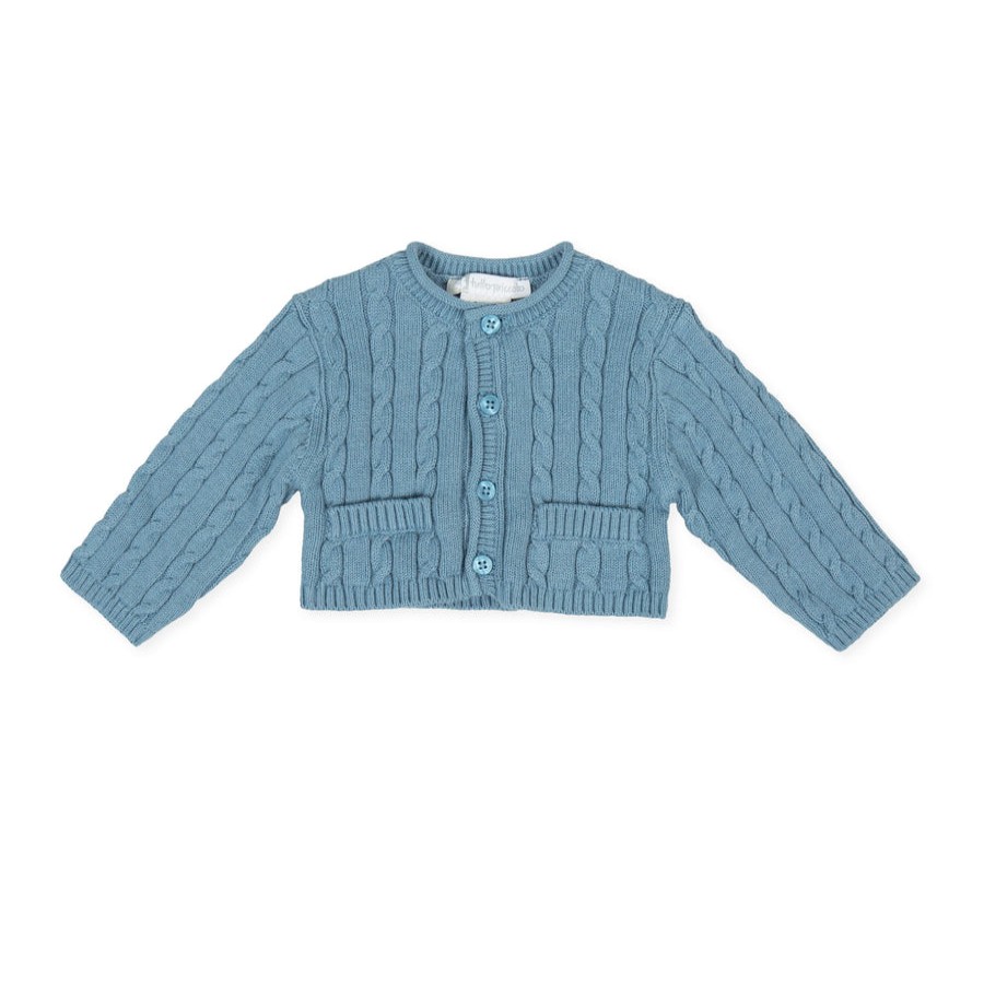 Clothes Tutto Piccolo | Tutto Piccolo 9502 Chaqueta Tricot Knitted Cardigan - Atlantic Blue