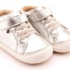 Shoes Old Soles Girl'S Casual Shoes | Old Soles Girl'S 4091 Rainbow Champster Casual Shoes - Silver / Fuchsia Foil