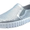 Shoes My Brooklyn Girl'S Casual Shoes | My Brooklyn Girl'S Silver Leather Coney Island Sneaker