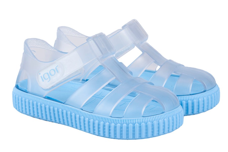 Shoes Igor Boy'S Sandals | Igor Boy'S And Girl'S Nico Cristal Sandal - Clear/Celeste