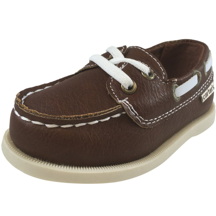 Shoes Carter's Boy'S Casual Shoes | Carter'S Boy'S Ian Brown Slip On Classic Boat Shoe Loafer