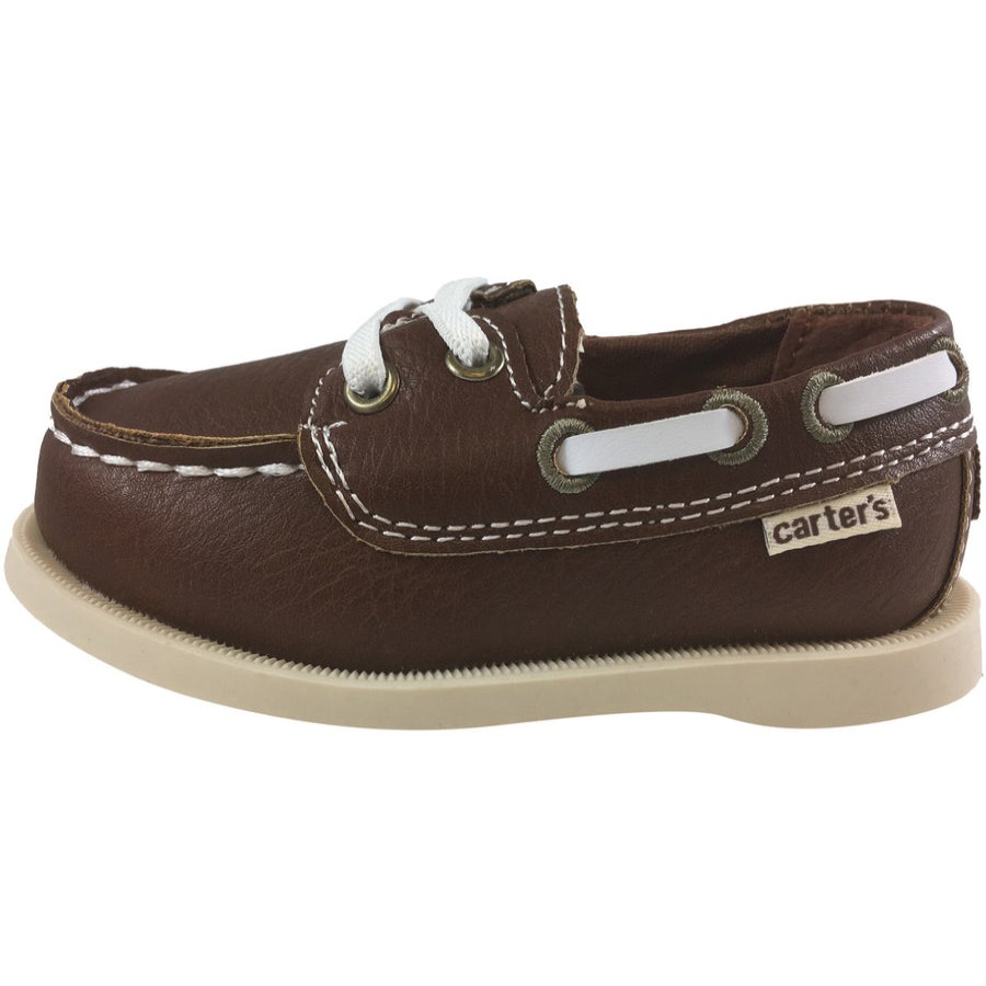 Shoes Carter's Boy'S Casual Shoes | Carter'S Boy'S Ian Brown Slip On Classic Boat Shoe Loafer