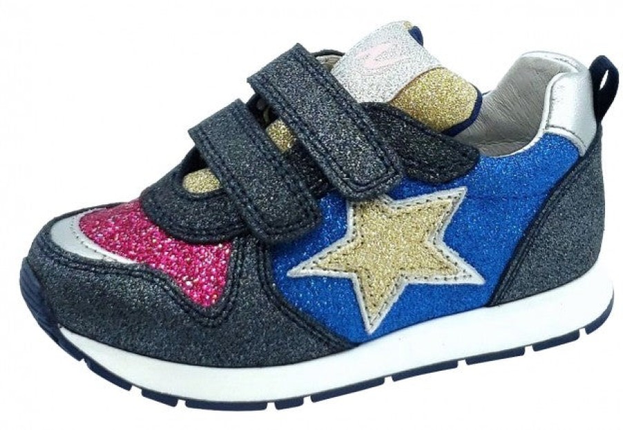 Shoes Naturino Boy'S Casual Shoes | Naturino Boy'S And Girl'S 1C69 Pat Vl Sneakers, Vel.Glitter/Glitter Navy/Multi