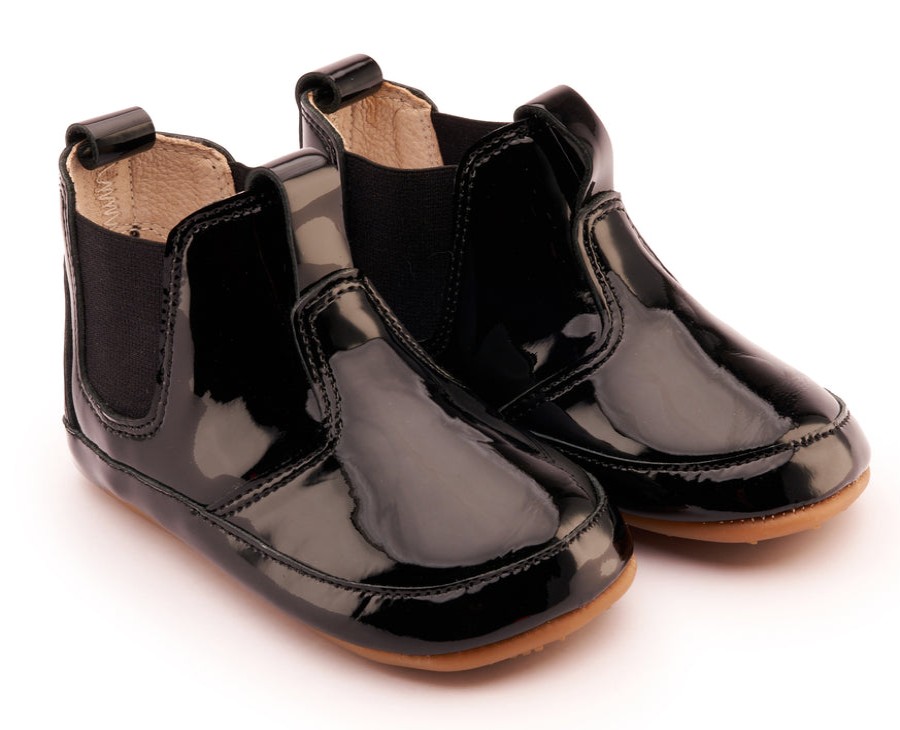 Shoes Old Soles Girl'S Dress Shoes | Old Soles Boy'S & Girl'S 188R Bambini Local Boots/Dress Shoes - Black Patent / Black