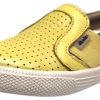 Shoes Old Soles Boy'S Casual Shoes | Old Soles Boy'S And Girl'S 1056 Lemon Gold Perforated Leather Praise Hoff Slip On Elastic Loafer Sneaker