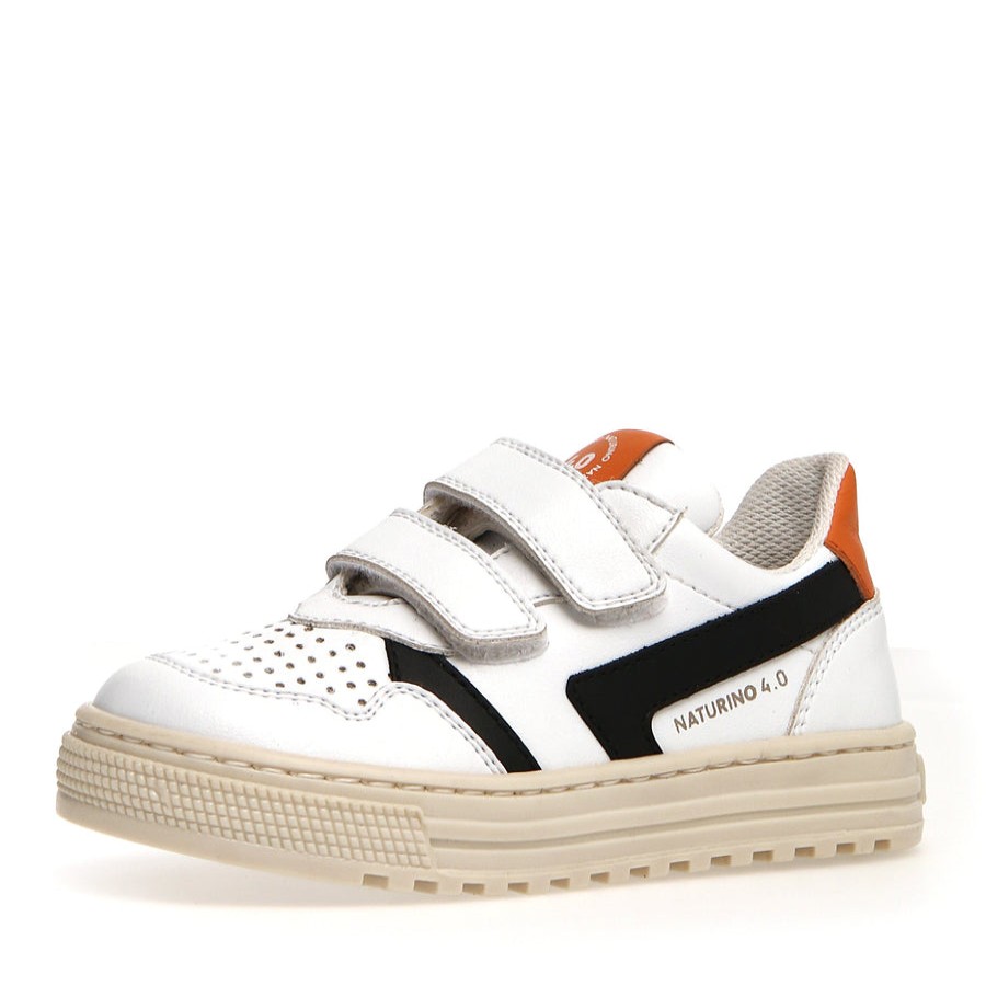 Shoes Naturino Girl'S Casual Shoes | Naturino Girl'S & Boy'S Ceonia Sneakers - White/Black/Orange