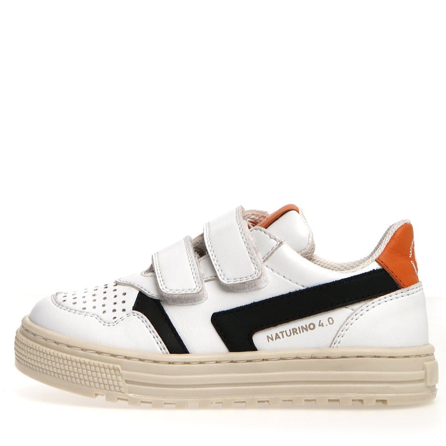 Shoes Naturino Girl'S Casual Shoes | Naturino Girl'S & Boy'S Ceonia Sneakers - White/Black/Orange