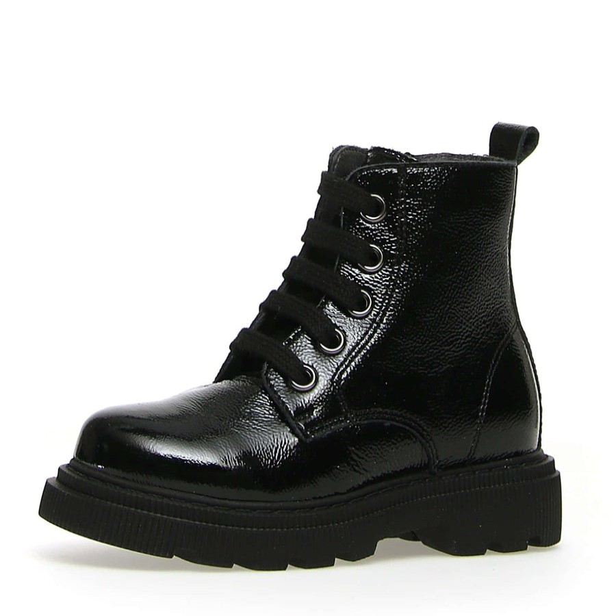 Shoes Naturino Girl'S Boots | Naturino Girl'S & Boy'S Foster Naplak Boot Shoes - Black