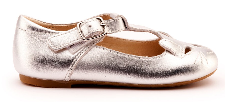 Shoes Old Soles Girl'S Dress Shoes | Old Soles Girl'S 816 Kitty-Jane Dress Shoes - Silver