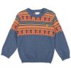 Clothes Tutto Piccolo | Tutto Piccolo 2733 Sweater - Blue/Orange