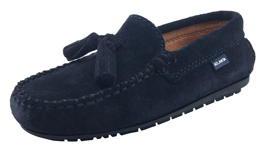 Shoes Atlanta Mocassin Boy'S Casual Shoes | Atlanta Mocassin Boy'S Suede Tassel Loafers, Navy Suede