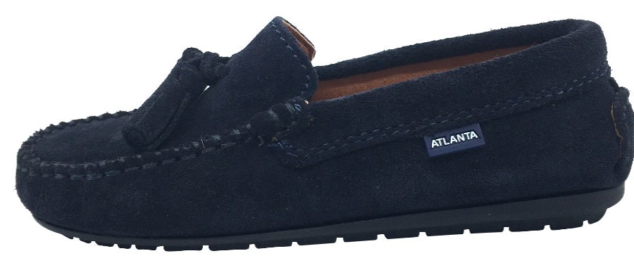 Shoes Atlanta Mocassin Boy'S Casual Shoes | Atlanta Mocassin Boy'S Suede Tassel Loafers, Navy Suede