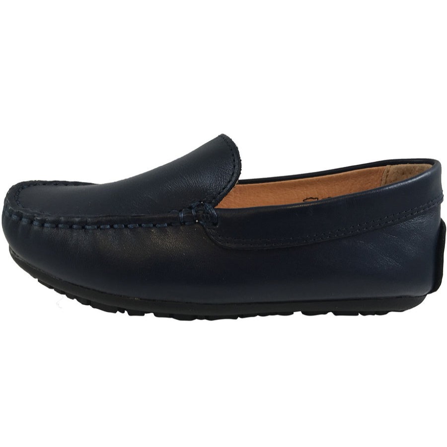 Shoes Umi Boy'S Casual Shoes | Umi Boy'S Saul Leather Classic Slip On Oxford Loafer Shoes Navy