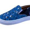 Shoes Atlanta Mocassin Boy'S Casual Shoes | Atlanta Mocassin Girl'S And Boy'S Blue Print Slip-On Sneakers