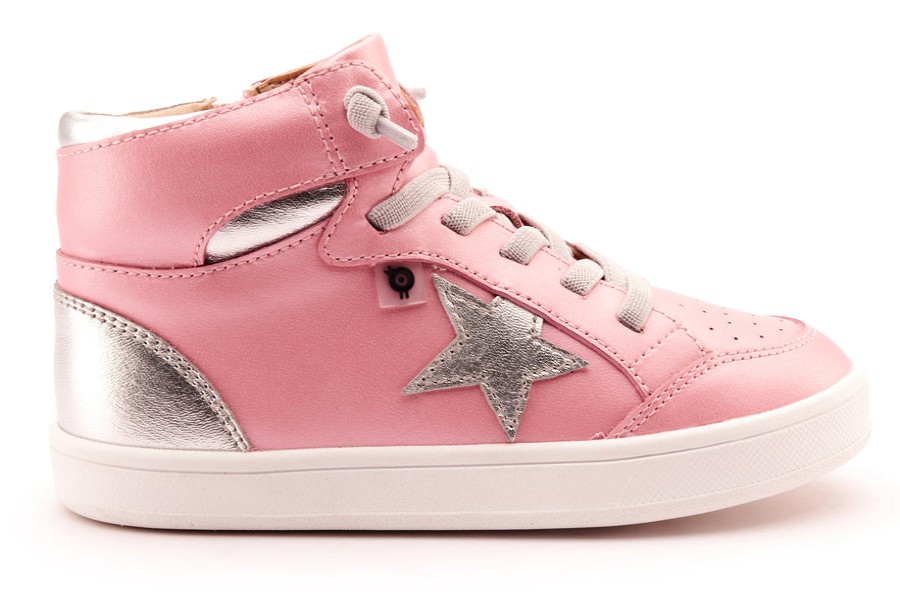 Shoes Old Soles Girl'S Casual Shoes | Old Soles Girl'S 1003 Starling Casual Shoes - Pearlised Pink / Silver / Silver / White Sole