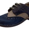 Shoes Eureka Boy'S Casual Shoes | Eureka Boy'S Stripe Tri-Color Handcrafted Leather Oxford