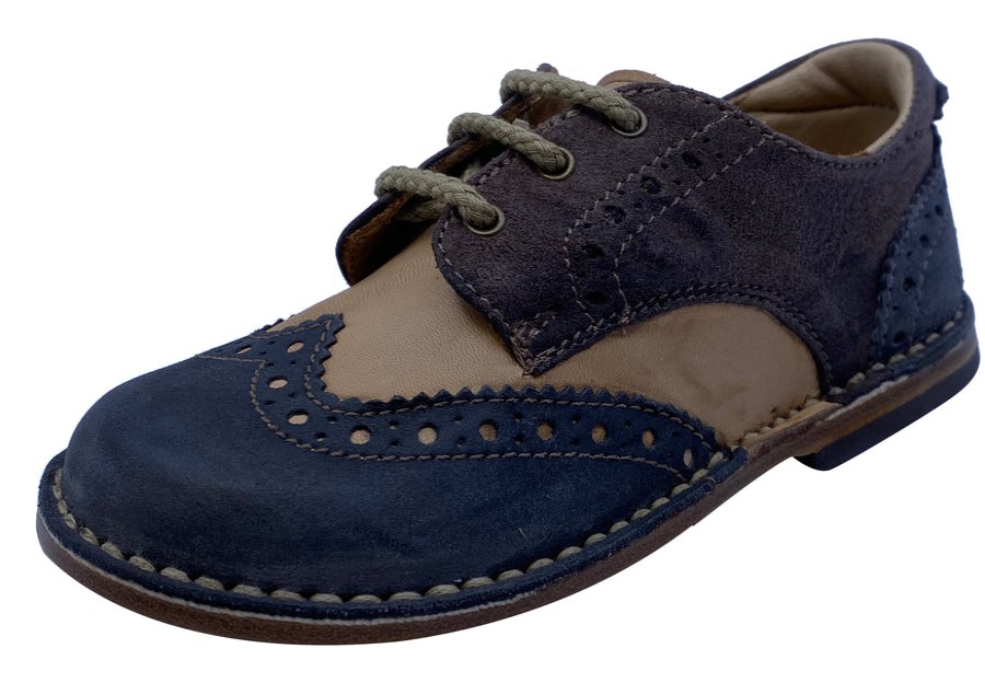 Shoes Eureka Boy'S Casual Shoes | Eureka Boy'S Stripe Tri-Color Handcrafted Leather Oxford