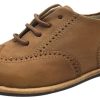 Shoes Manuela de Juan Boy'S Casual Shoes | Manuela De Juan Boy'S & Girl'S British Distressed Tan Leather Lace Up Oxford Shoes With Perforated Penguin Toe