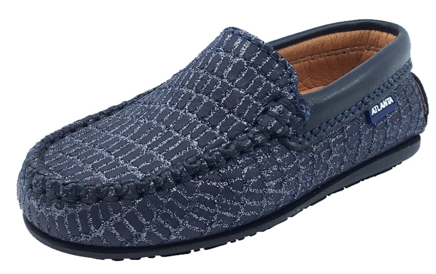 Shoes Atlanta Mocassin Boy'S Casual Shoes | Atlanta Mocassin Girl'S And Boy'S Leather Loafers, Navy Blue