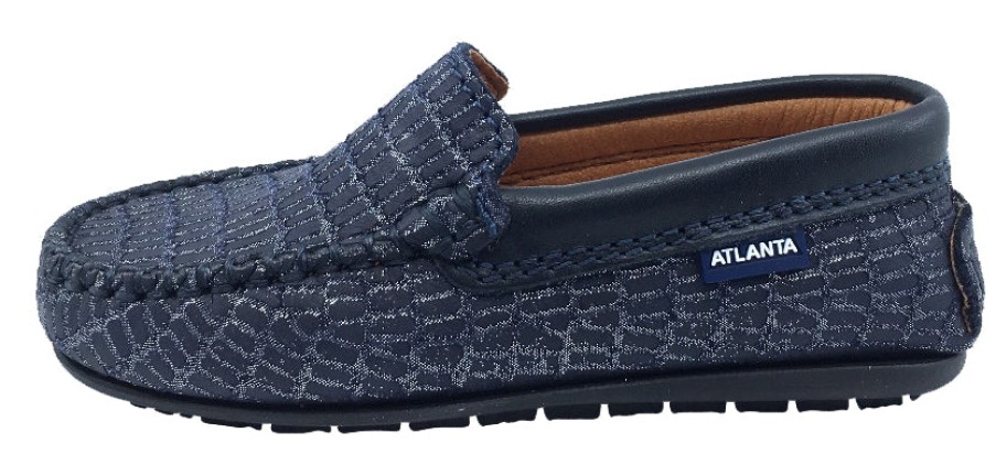 Shoes Atlanta Mocassin Boy'S Casual Shoes | Atlanta Mocassin Girl'S And Boy'S Leather Loafers, Navy Blue