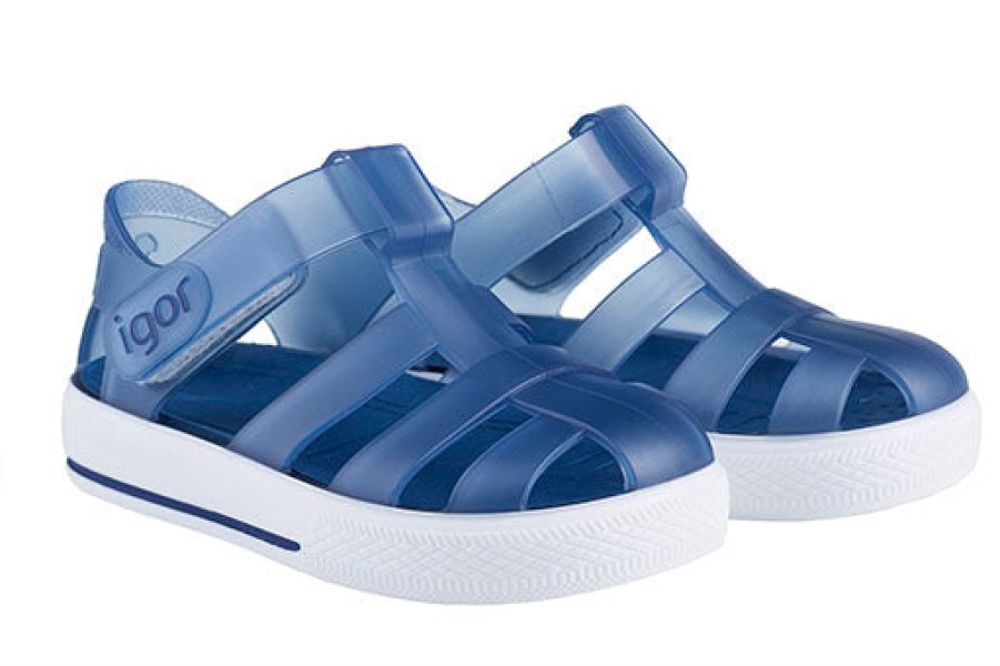 Shoes Igor Girl'S Sandals | Igor S10171 Girl'S And Boy'S Star Sandal - Marino