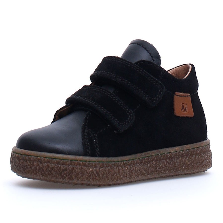 Shoes Naturino Girl'S Casual Shoes | Naturino Boy'S & Girl'S Albus Vl Nappa/Suede Spazz. Sneaker Shoes - Black