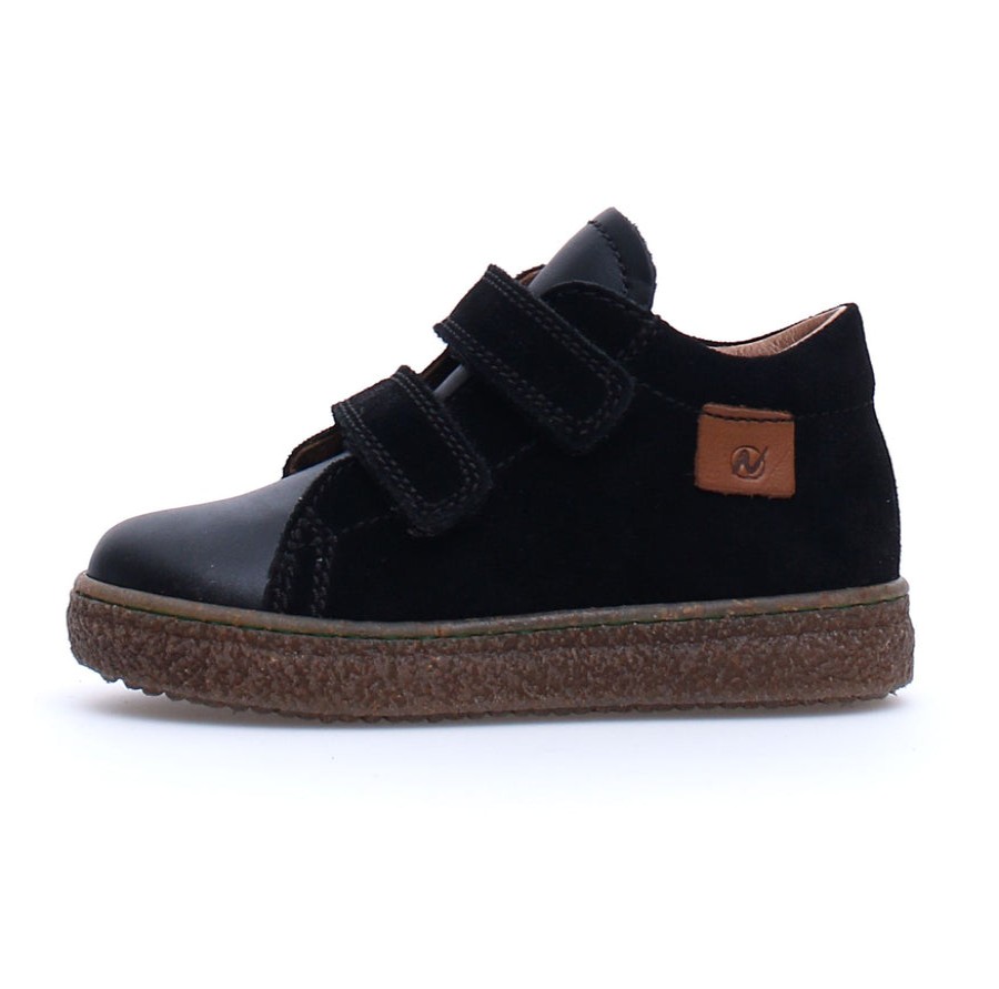 Shoes Naturino Girl'S Casual Shoes | Naturino Boy'S & Girl'S Albus Vl Nappa/Suede Spazz. Sneaker Shoes - Black