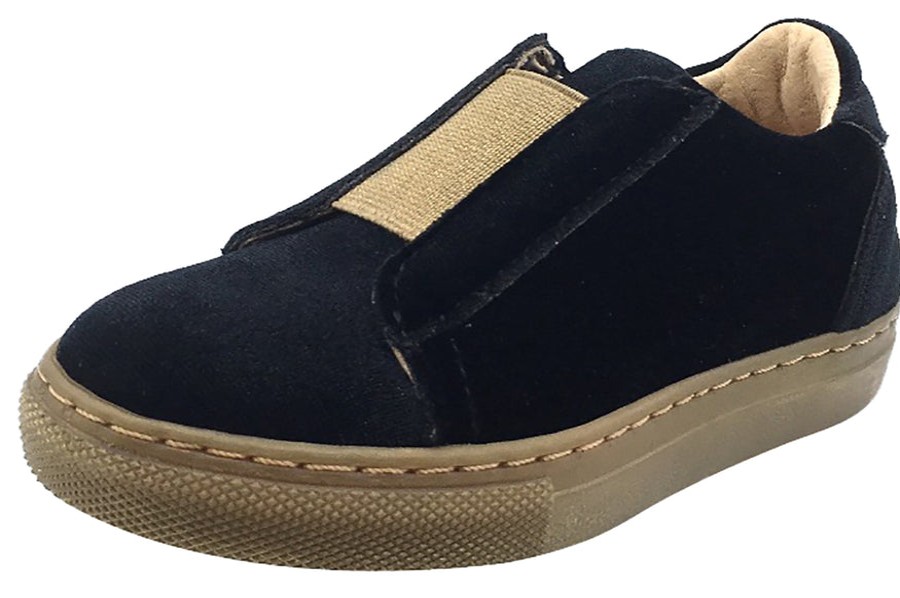 Shoes Fascani Boy'S Casual Shoes | Fascani Boy'S And Girl'S Slip-On Sneaker Shoes, Black Velvet/Gold