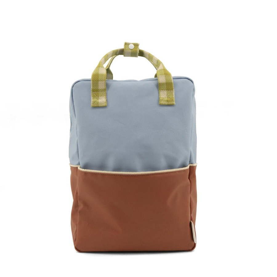 Accessories Sticky Lemon | Sticky Lemon Colourblocking Large Backpack, Blueberry/Willow Brown/Pear Green