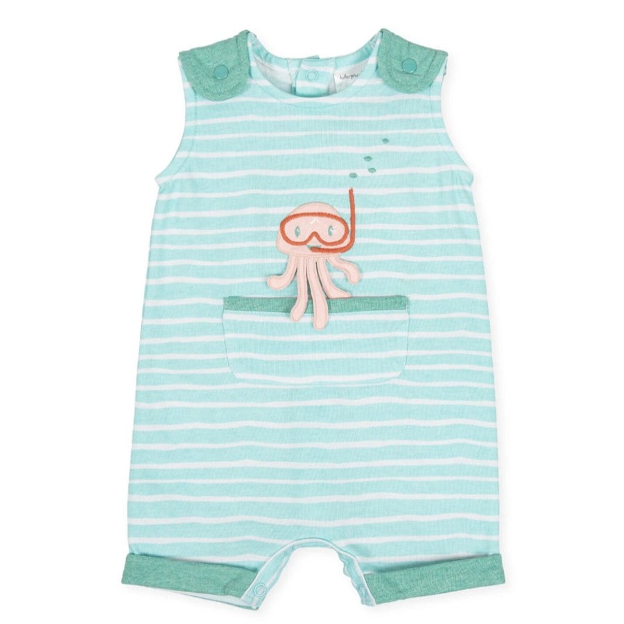 Clothes Tutto Piccolo | Tutto Piccolo Teal Octopus Romper