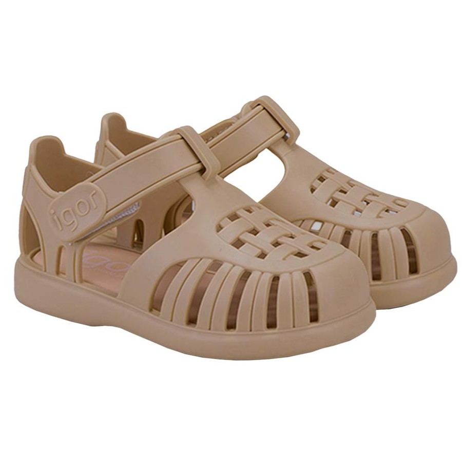 Shoes Igor Girl'S Sandals | Igor Girl'S And Boy'S S10271 Tobby Solid Sandals - Taupe