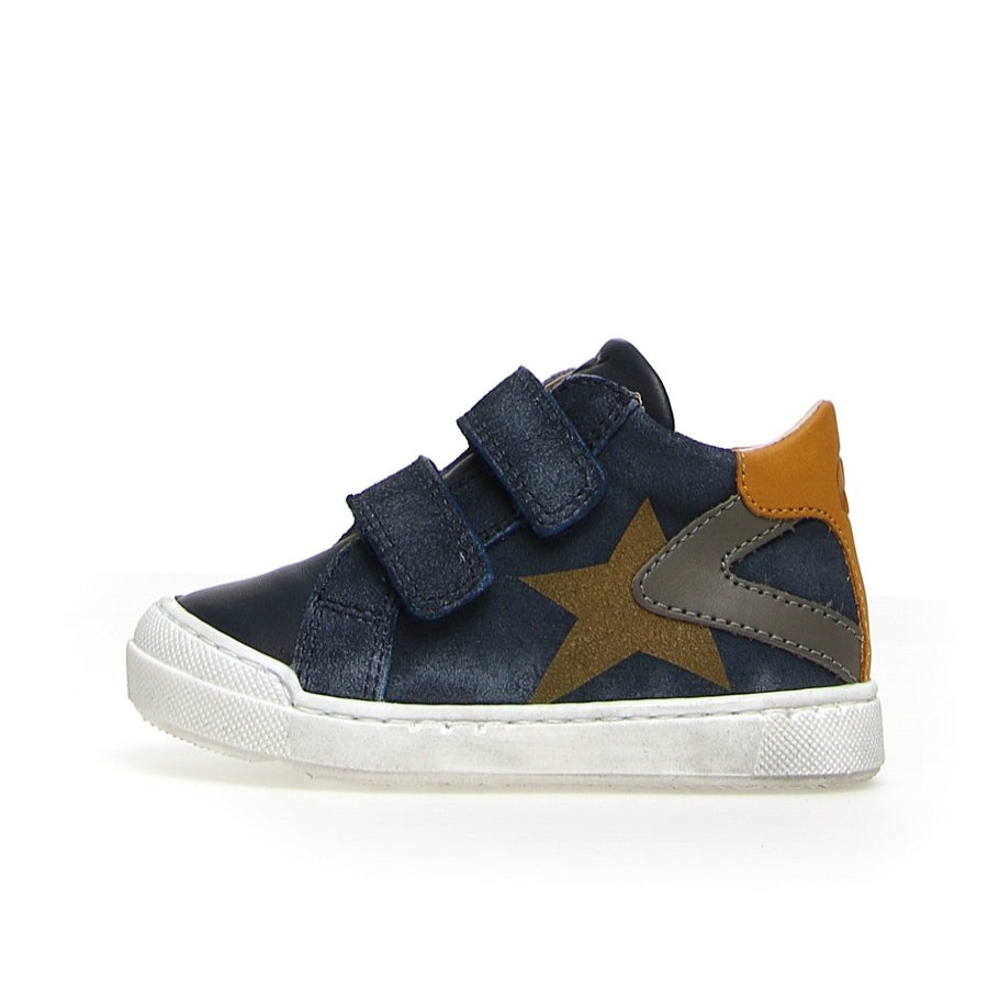 Shoes Naturino Girl'S Casual Shoes | Naturino Girl'S & Boy'S Veda Vl Nappa/Cr. Delave Sneakers - Navy/Blue