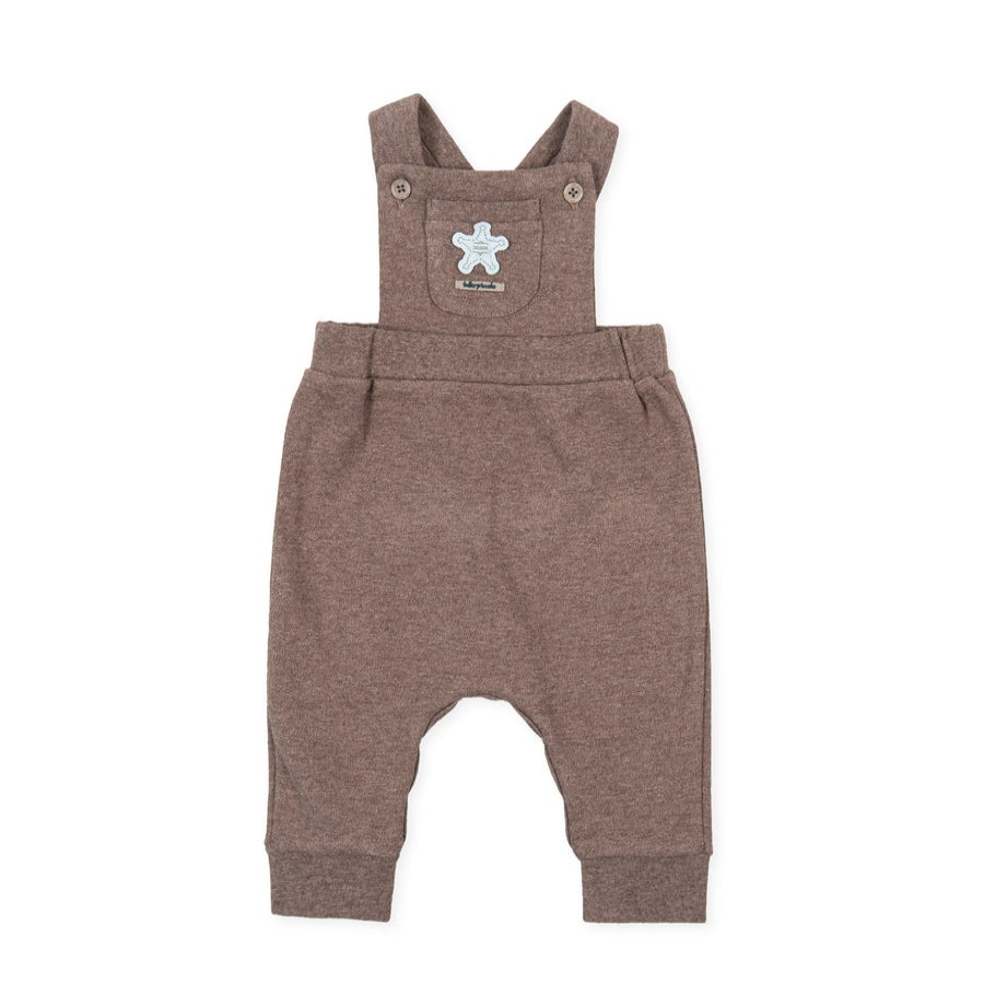 Clothes Tutto Piccolo | Tutto Piccolo 9391 Peto Interlock Dungaree -Taupe