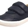 Shoes Old Soles Boy'S Casual Shoes | Old Soles Boy'S R-Racer Navy Perforated Leather Double Hook And Loop Sneakers