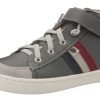 Shoes Old Soles Boy'S Casual Shoes | Old Soles Boy'S & Girl'S Glambo High Top Leather Sneakers - Grey/Navy/Gris/Red