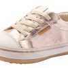 Shoes Tip Toey Joey Girl'S Casual Shoes | Tip Toey Joey Girl'S Funky Sneakers, Tapioca/Metallic Salmon