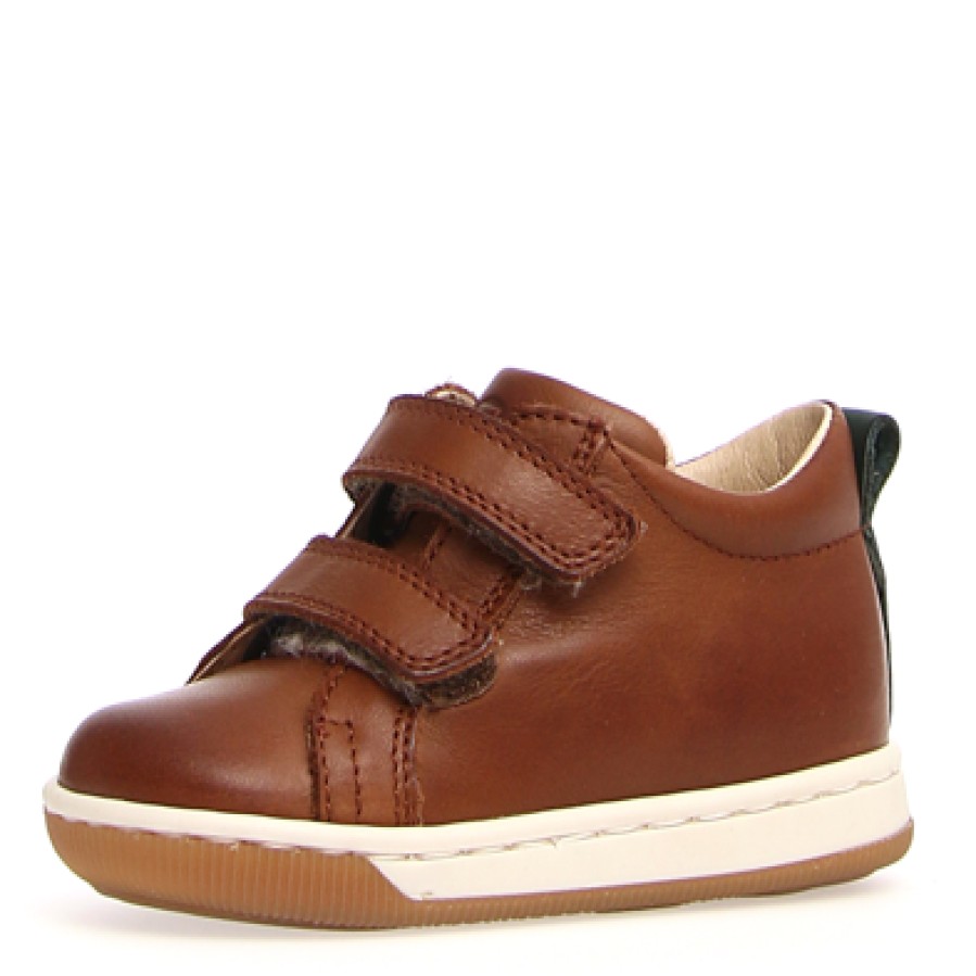 Shoes Naturino Boy'S Casual Shoes | Naturino Falcotto Girl'S & Boy'S Haley Vl Nappa Spazz Sneakers - Cuoio/Foresta