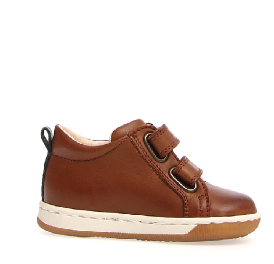 Shoes Naturino Boy'S Casual Shoes | Naturino Falcotto Girl'S & Boy'S Haley Vl Nappa Spazz Sneakers - Cuoio/Foresta