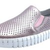 Shoes My Brooklyn Girl'S Casual Shoes | My Brooklyn Girl'S Metallic Pink Leather Coney Island Sneaker