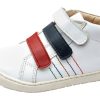 Shoes Old Soles Boy'S Casual Shoes | Old Soles Girl'S And Boy'S Tour Space Leather Sneakers - Snow/Navy/Red