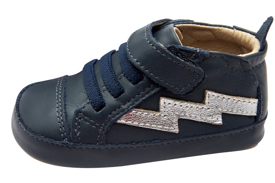 Shoes Old Soles Girl'S Casual Shoes | Old Soles Boy'S & Girl'S 0052R Bolted Baby Sneakers - Navy/Silver